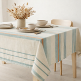 Nappe recyclée Yuna Vert eau 170 x 170 en situation