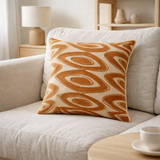 Coussin brodé Leya Cuivre 45 x 45 en situation