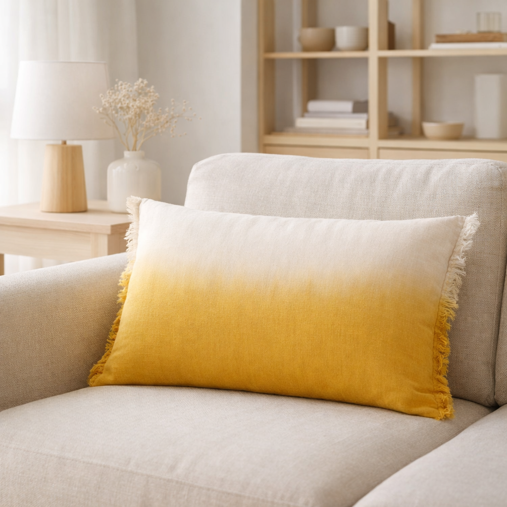 Coussin Zeff Shade Mangue 30 x 50 en situation