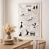 Torchon Dubout Calendrier 2026 Ecru 48 x 72 en situation