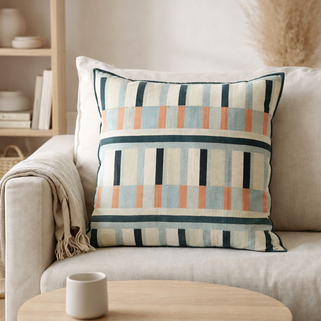 Coussin imprimé Jason Ciel 45 x 45 en situation