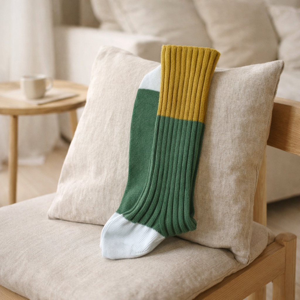 Chaussettes Yvette Green pea 39/41 en situation