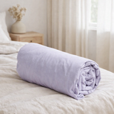 Drap housse Céleste Lilas 200 x 90 en situation