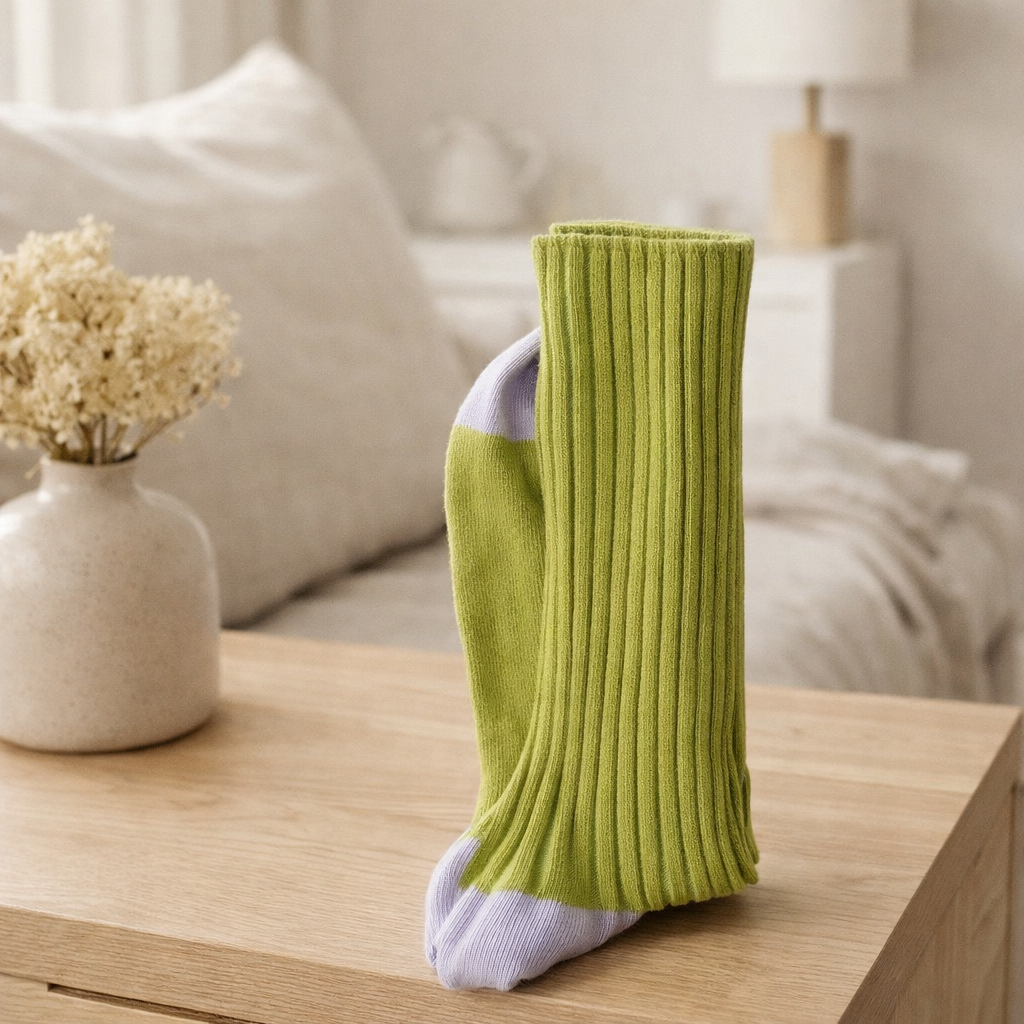 Chaussettes Yvette Pistache 42/45 en situation
