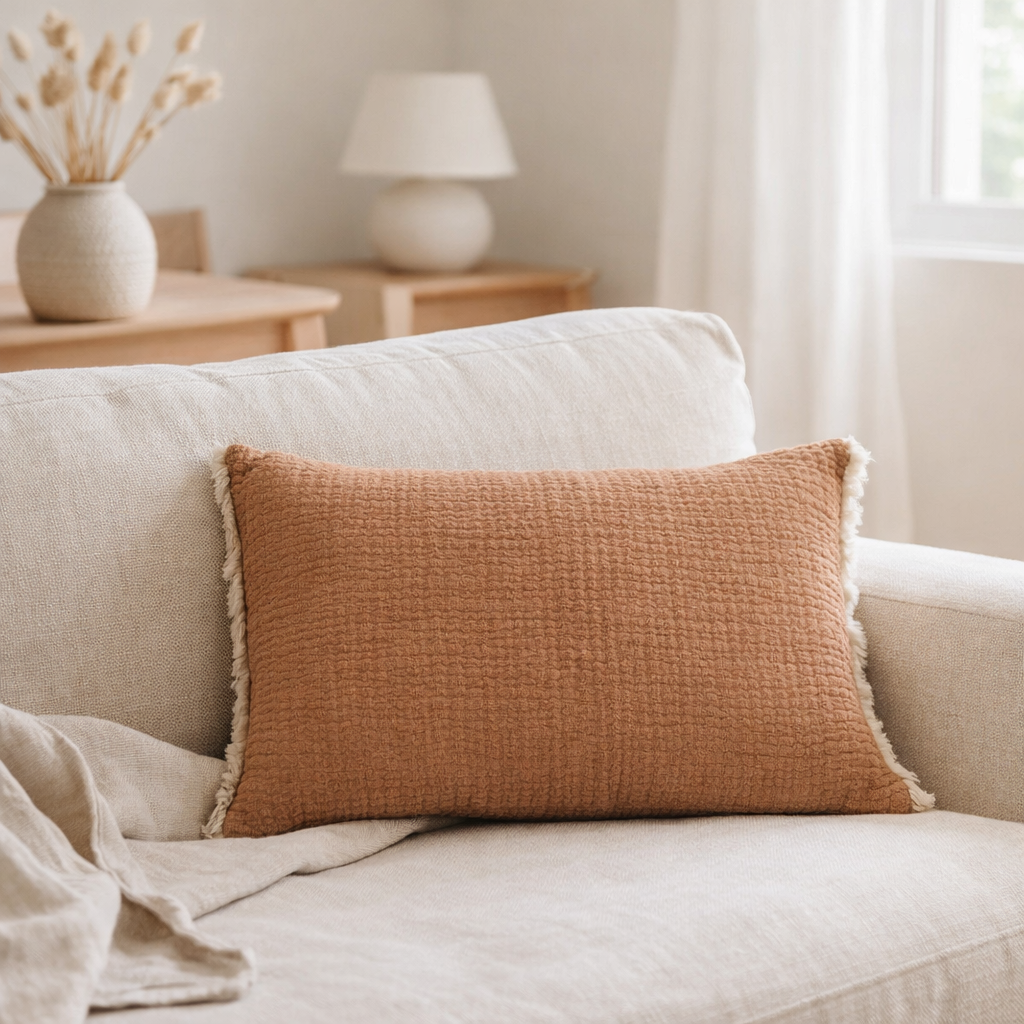 Coussin Emilio Cuivre 30 x 50 en situation
