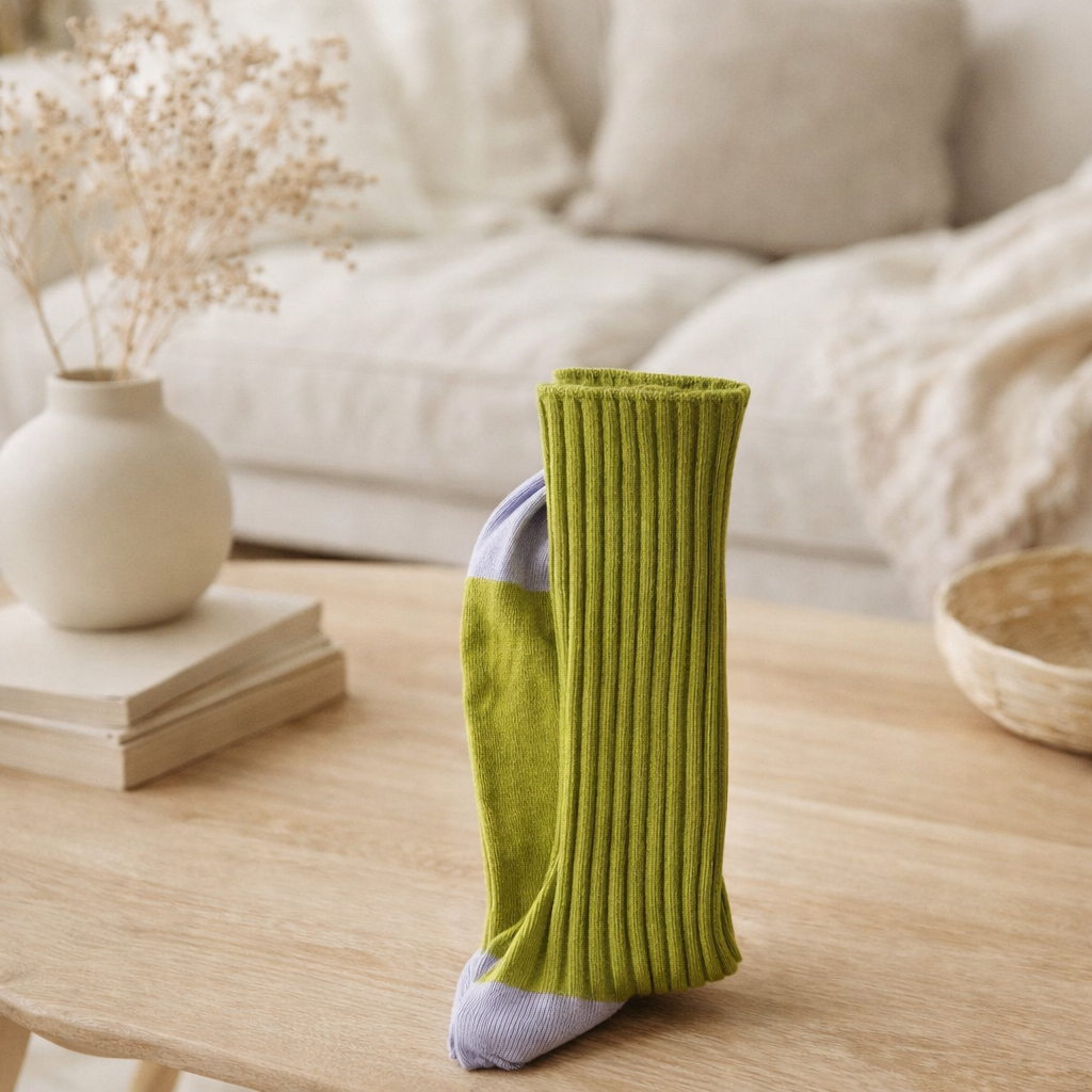 Chaussettes Yvette Pistache 39/41 en situation
