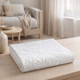 Drap de bain Gilda Neige 90 x 150 en situation