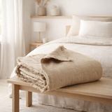 Plaid uni Laly Galet 135 x 200 en situation