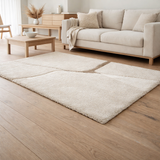 Tapis recyclé Yan Neige 160 x 230 x 2 en situation