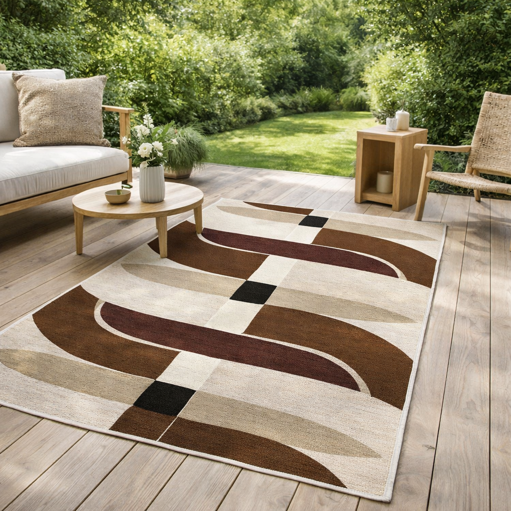 Tapis Kalia outdoor Naturel 160 x 230 x 1 en situation