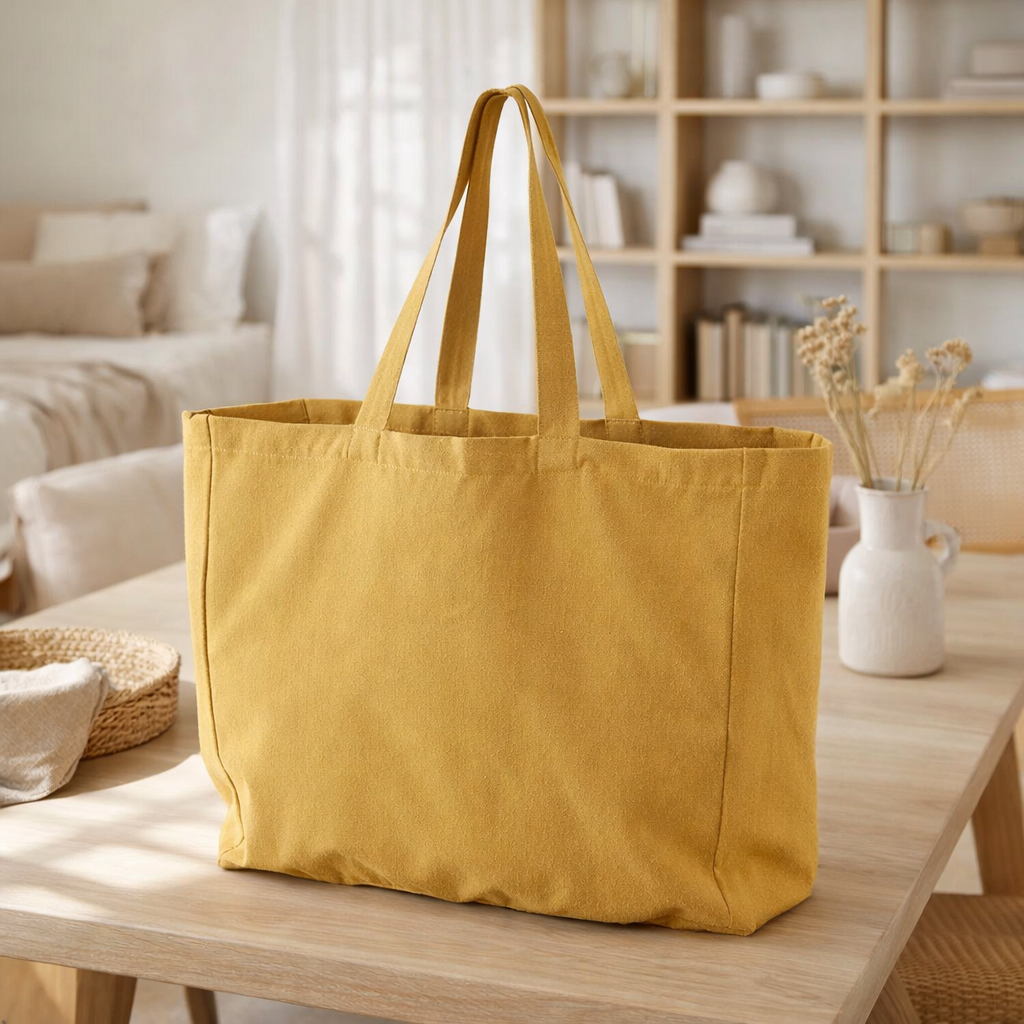Sac shopping recyclé Grace Badiane 35 x 40 x 15 en situation