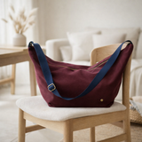 Sac demi-lune Iona Wine 53 x 28 x 12 en situation