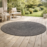 Tapis Malia 2 outdoor Tonnerre diamčtre 160 cm en situation