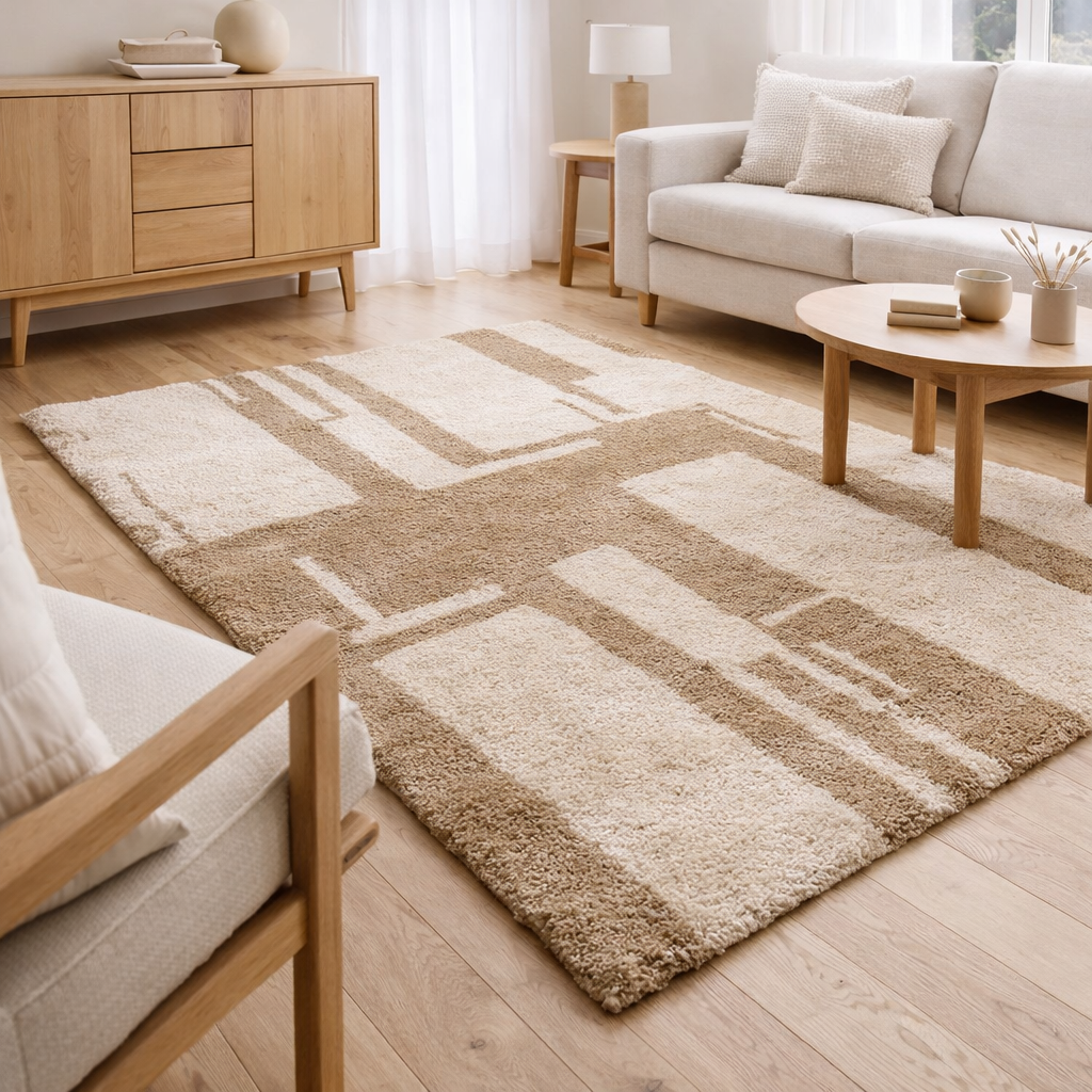 Tapis Nesma Naturel 160 x 230 en situation