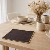 Serviette de table recyclée Grace Café 40 x 40 en situation