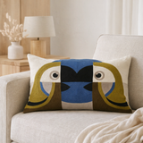 Coussin brodé Loro Cèdre 30 x 50 en situation