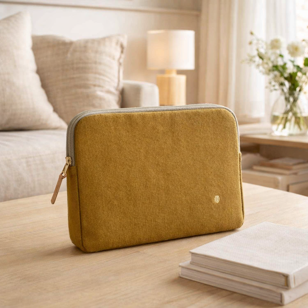 Housse iPad iona noix 19 x 26 x 3 en situation