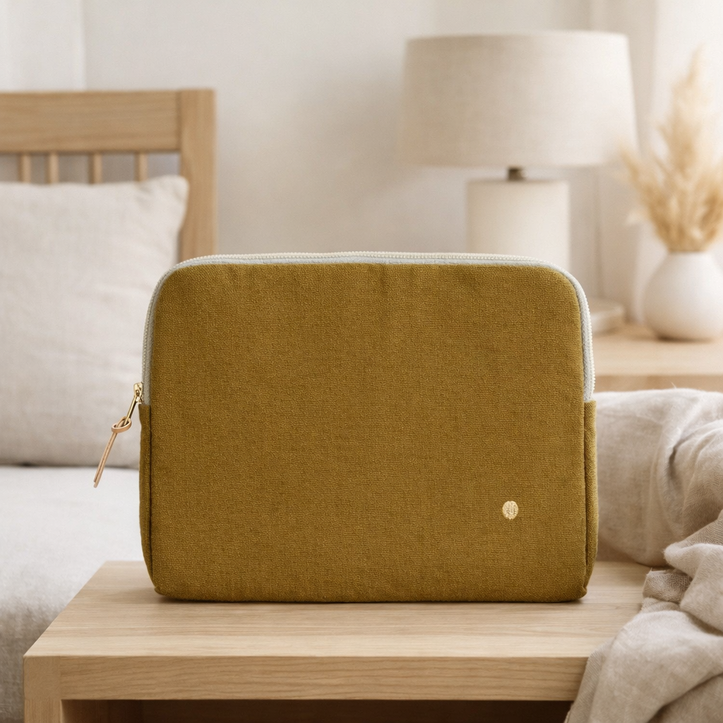 Housse iPad iona noix 19 x 26 x 3 en situation