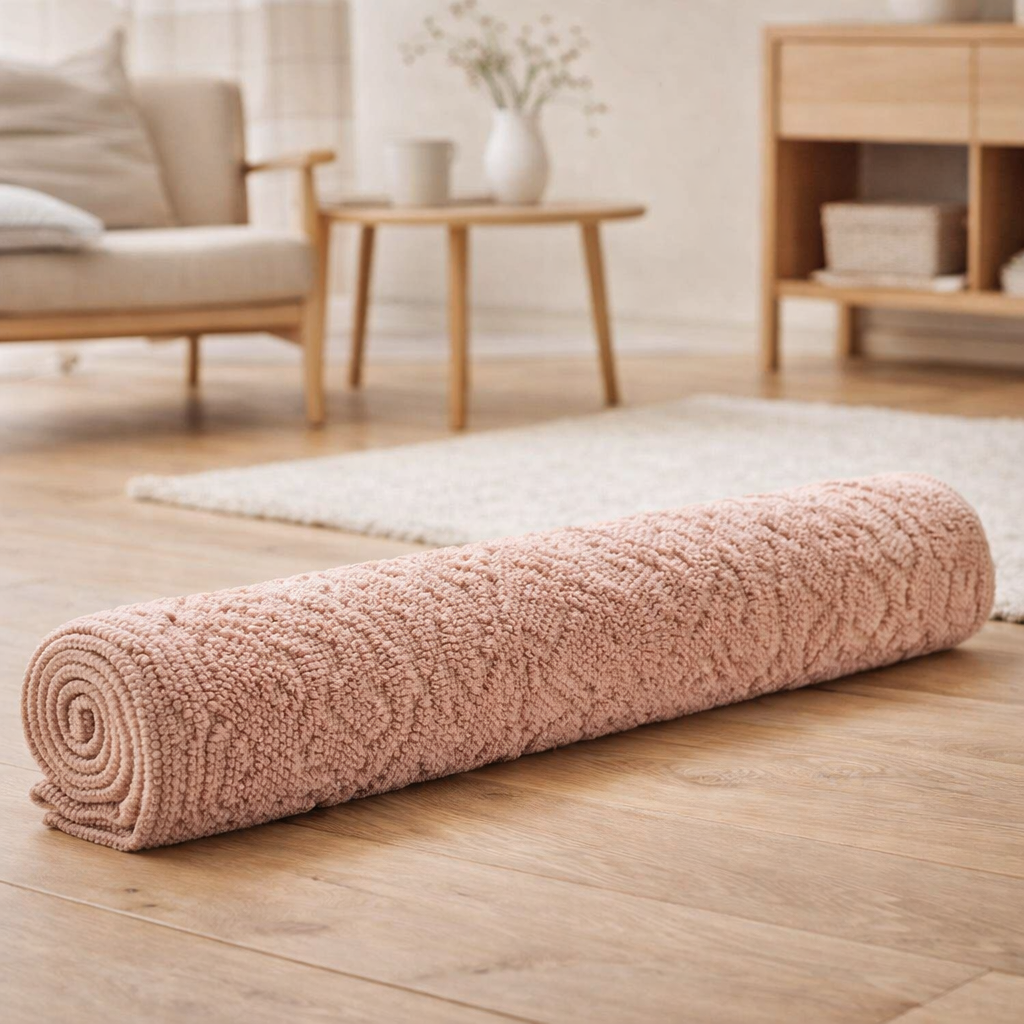 Tapis de bain Gilda Aubepine 54 x 64 en situation