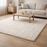 Tapis recyclé Maël Neige 200 x 290 en situation
