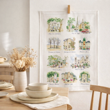 Torchon Paris scénettes Blanc 48 x 72 en situation