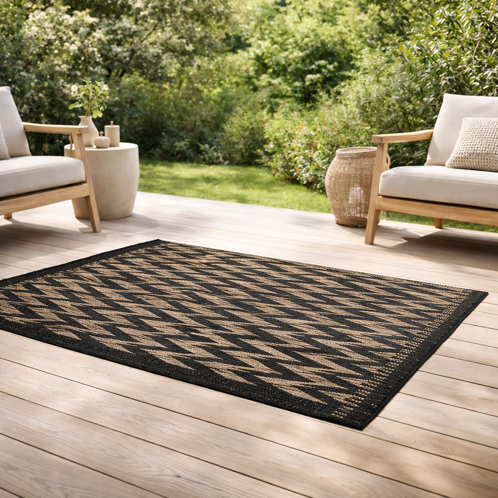 Tapis Lou 2 outdoor Naturel 160 x 230 en situation