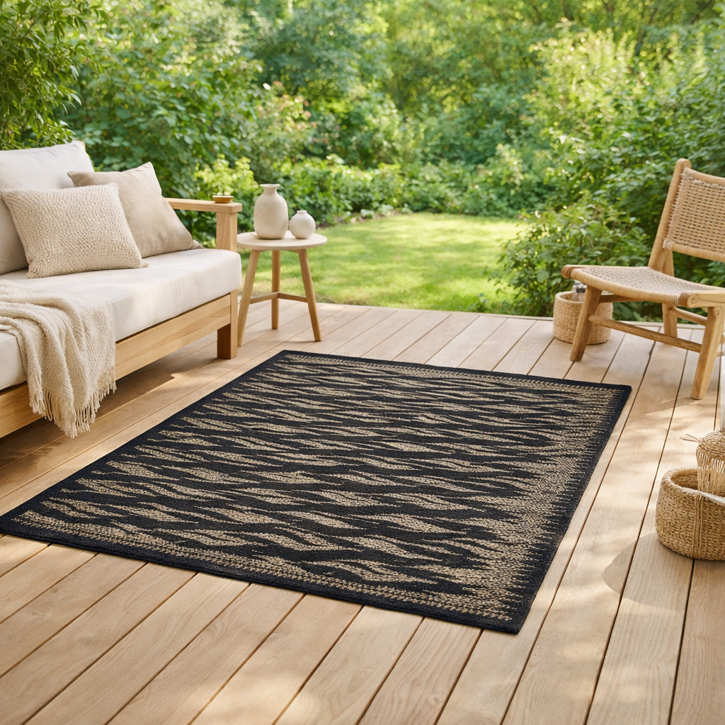 Tapis Lou 2 outdoor Naturel 160 x 230 en situation