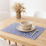 Set de table enduit Citrus recyclé Cobalt 33 x 48 en situation