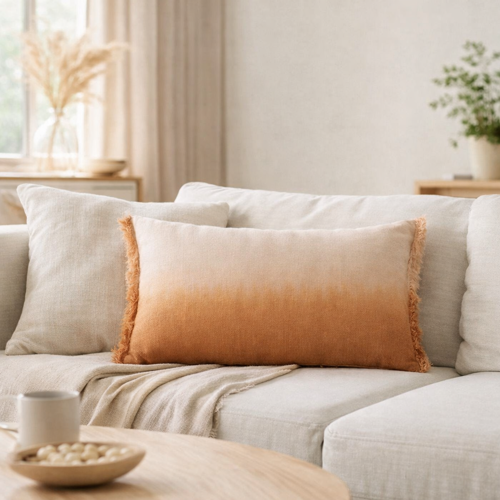 Coussin Zeff Shade Cuivre 30 x 50 en situation