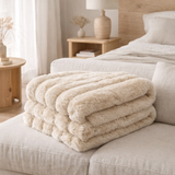 Plaid astrid naturel 140 x 180 en situation