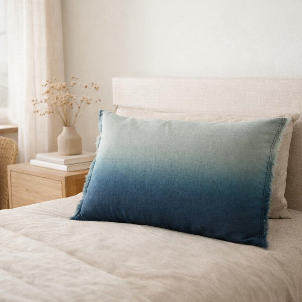 Coussin Zeff Shade Indigo 40 x 65 en situation