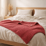 Jeté de lit Tana Framboise 240 x 260 en situation