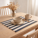 Set de table Yanis recyclé Marine 35 x 45 en situation