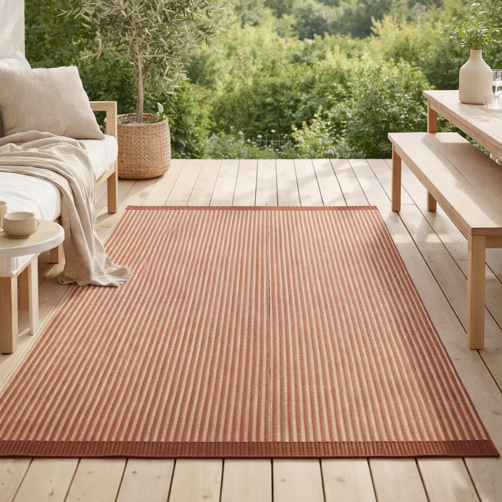 Tapis Slava outdoor Terracotta 160 x 230 x 1 en situation