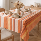 Nappe recyclée Yuna enduite Terracotta 170 x 250 en situation