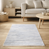 Tapis Atlas Blanc/bleu 55 x 85 en situation