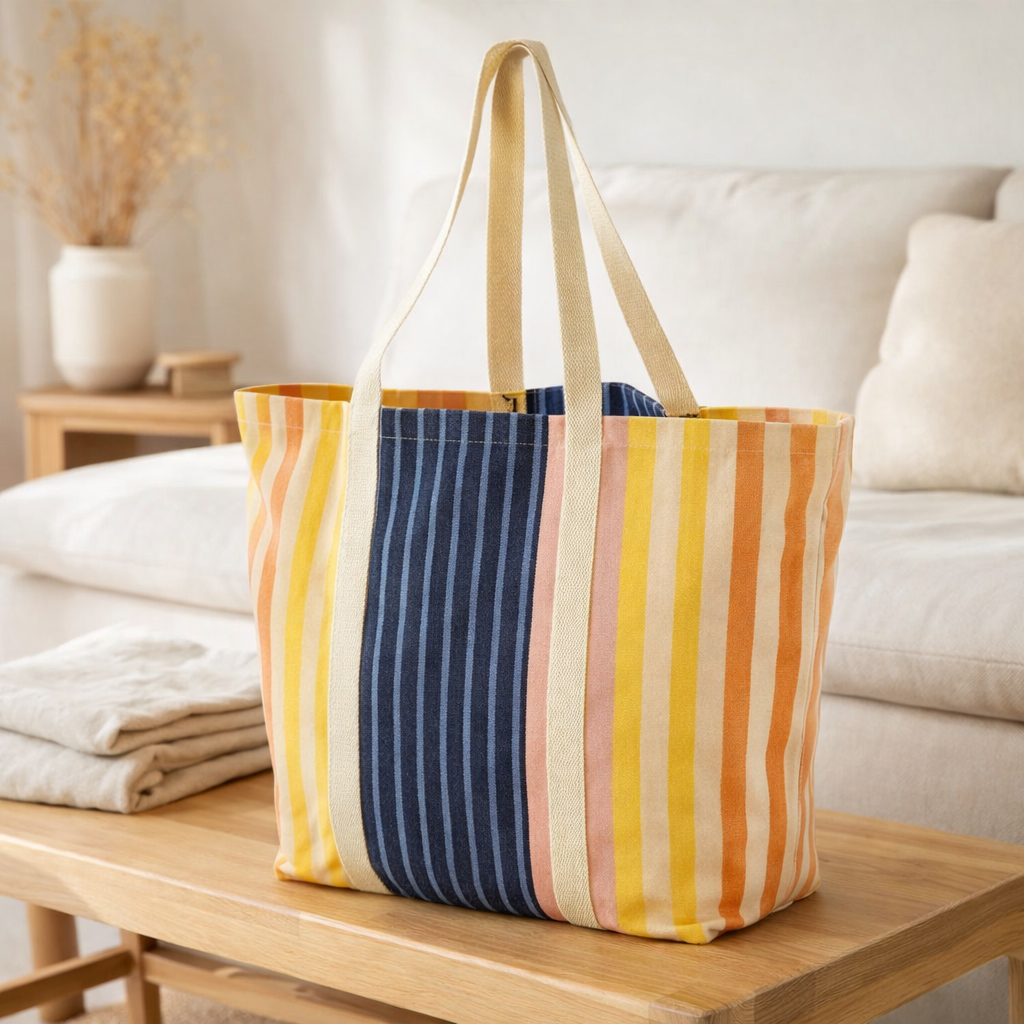 Maxi bag Yuna recyclé Riviera 38 x 60 x 16 en situation