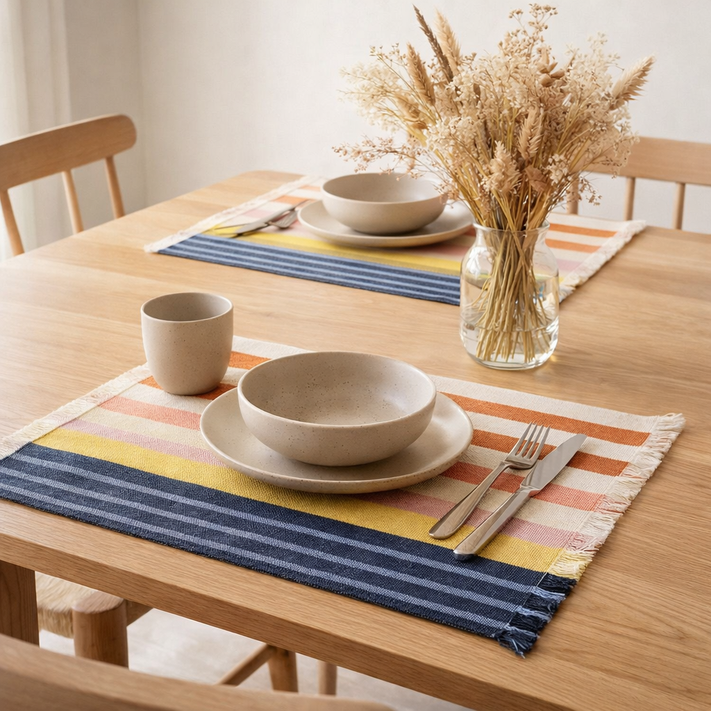Set de table Yuna recyclé Riviera 35 x 45 en situation