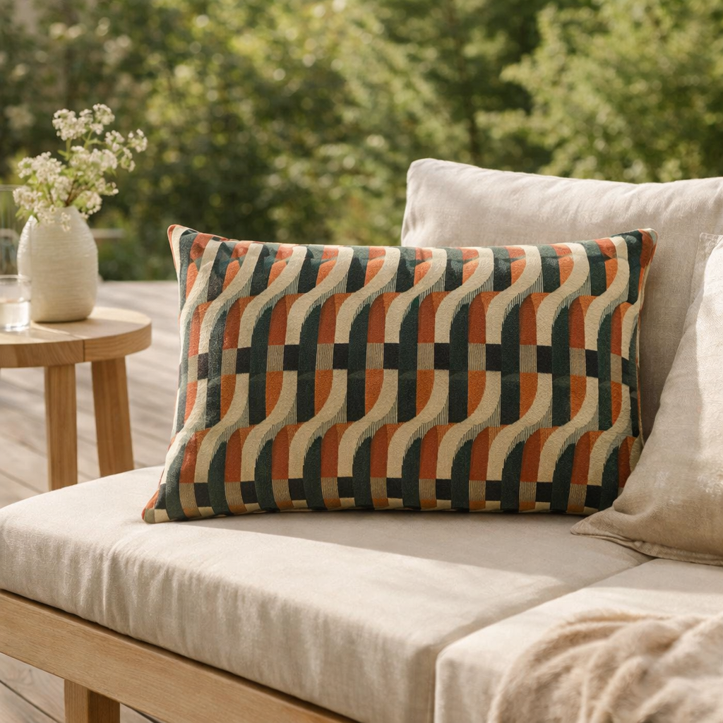Coussin Kali outdoor Dragée 30 x 50 en situation