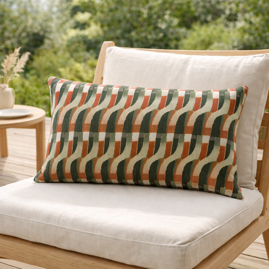 Coussin Kali outdoor Dragée 30 x 50 en situation