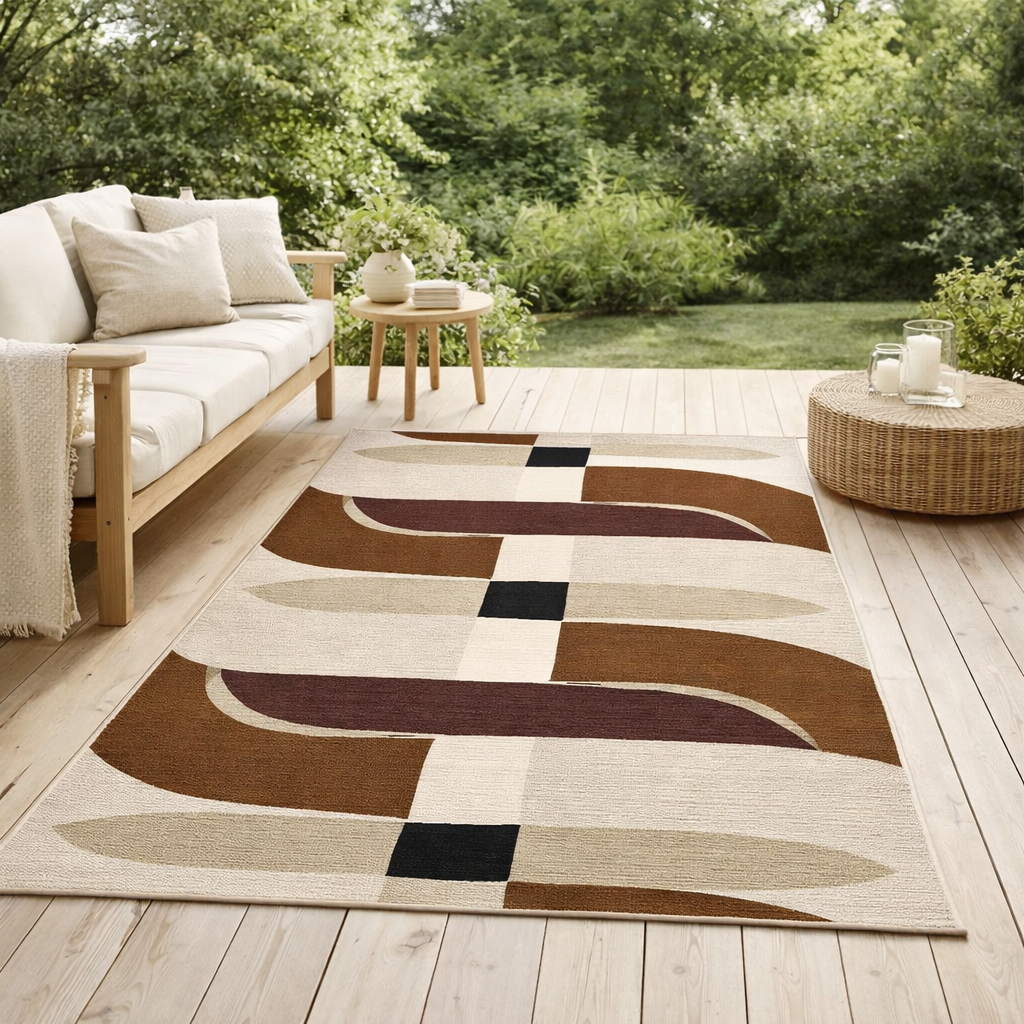 Tapis Kalia outdoor Naturel 200 x 290 x 1 en situation