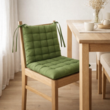 Galette de chaise 36 points Zea recyclée Vert 38 x 38 x 3 cm en situation