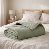 Jeté de lit Tika Thym 240 x 260 en situation