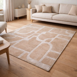 Tapis recyclé Marla Naturel 160 x 230 en situation