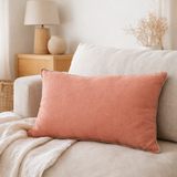 Coussin Zeff Céleste Pêche 40 x 65 en situation