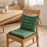 Galette de chaise 36 points Zea recyclée Prairie 38 x 38 x 3 cm en situation
