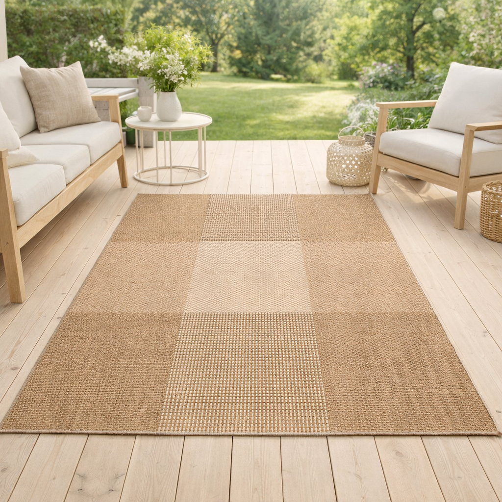 Tapis Carry outdoor Naturel 120 x 170 en situation