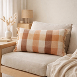 Coussin imprimé Kate Terracotta 30 x 50 en situation