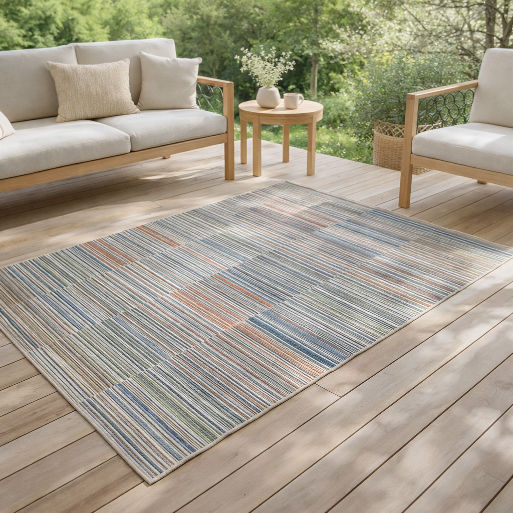 Tapis Bianca outdoor Lagon 160 x 230 en situation