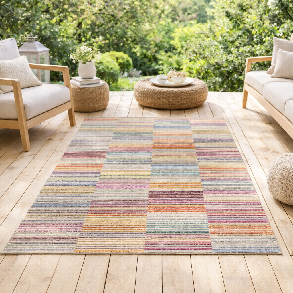 Tapis Bianca outdoor Naturel 120 x 170 x 1 en situation